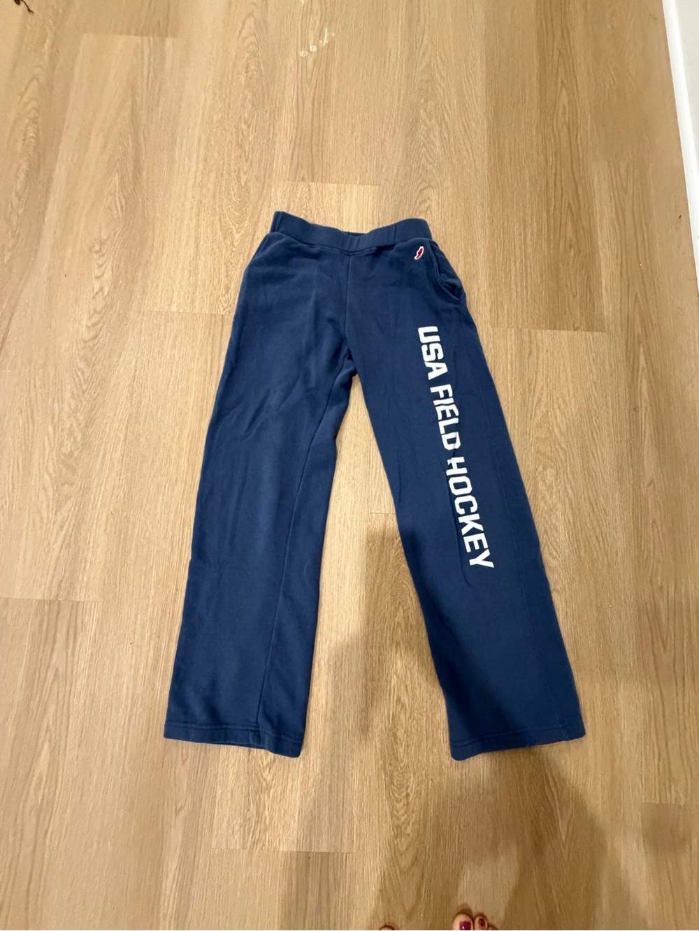 League Navy Women Sweatpants with White 'USA FIELD HOCKEY' Leg Print